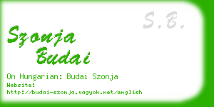 szonja budai business card